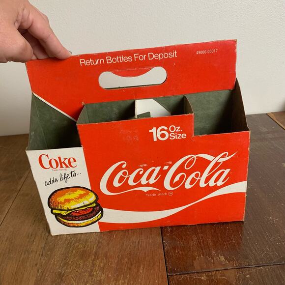 Vintage Coca-Cola 16oz 8 bottle Coke adds to life advertisement case carrier - Picture 5 of 7